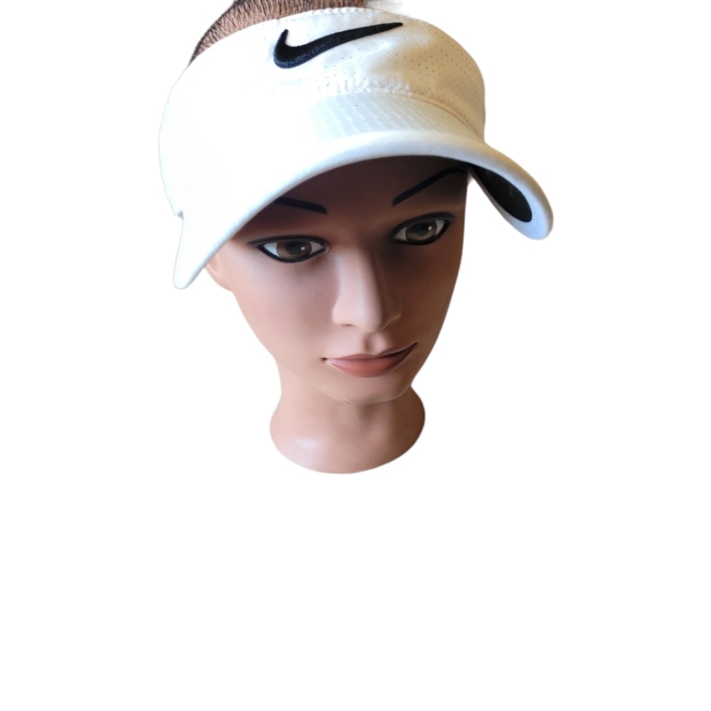 Nike White and Black Nike Golf Sun Visor Adjustable